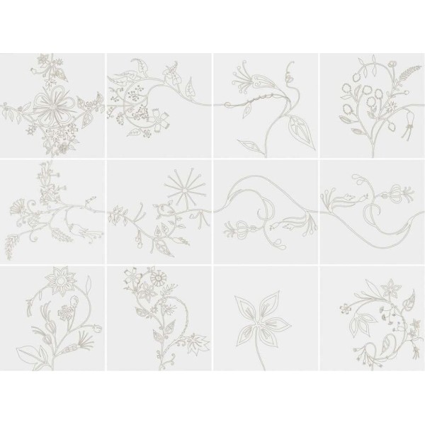 Декор (20x20) Primavera Platinum (set 12pcs) (Bianco Extra) - Primavera з колекції Primavera Bardelli