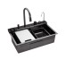 Кухонна мийка Kroner KRP Schwarze - SET7545F3HM PVD (3.0/0.8 мм) Kroner