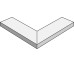 Бортик для басейну MANHATTAN POOL COOPING EXTERNAL CORNER WHITE - 90x90  Manhattan з колекції Manhattan Peronda