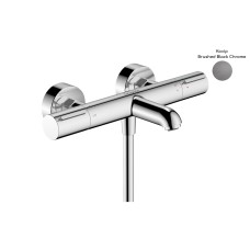 Смеситель с термостатом для ванны Ecostat Element, Brushed Black Chrome (13347340) ECOSTAT ELEMENT Сантехника Hansgrohe
