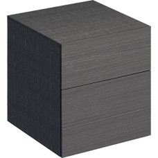 500.504.43.1 Xeno2 Шафка бокова 45см, з 2-ма шухлядами, колір сірий із структурою дерева