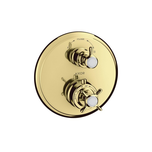 Змішувач Axor Montreux прихованого монтажу ванна/душ Cross 16820990, Polished Gold Optic