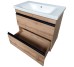 753055O FRAME Тумба натуральний дуб 55см з раковиною та сифоном (1 сорт)