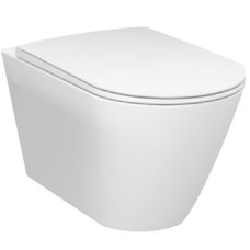RST23AWHA+ RESC0004 RESORT Унитаз подвесной с крышкой slim, безободковый, белый (1 сорт) RAK Ceramics Sanitaryware