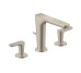 Змішувач Axor Citterio C 125 для умивальника на 3 отвори Cubic cut, Brushed Nickel (49061820)