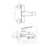Смеситель для ванны TOPAZ LEXI TL 21101A-H57-CW TOPAZ