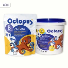 Двокомпонентна епоксидна затирка фуга для плитки і мозаїки ТМ "OCTOPUS", колір білий 1,25 кг.