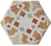 Плитка Terre Emiliane Mix Esagona - 15.8x18.3 1081302 Cotto del Campiano з колекції Cotto del Campiano Cir