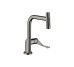 Змішувач Axor Citterio Select 230 2jet для кухні з витяжним виливом Sbox, Polished Black Chrome (39862330)