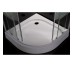 TISZA (AMUR) душова кабіна 90*90*200см, на мілкому піддоні, профіль білий, скло Frizek