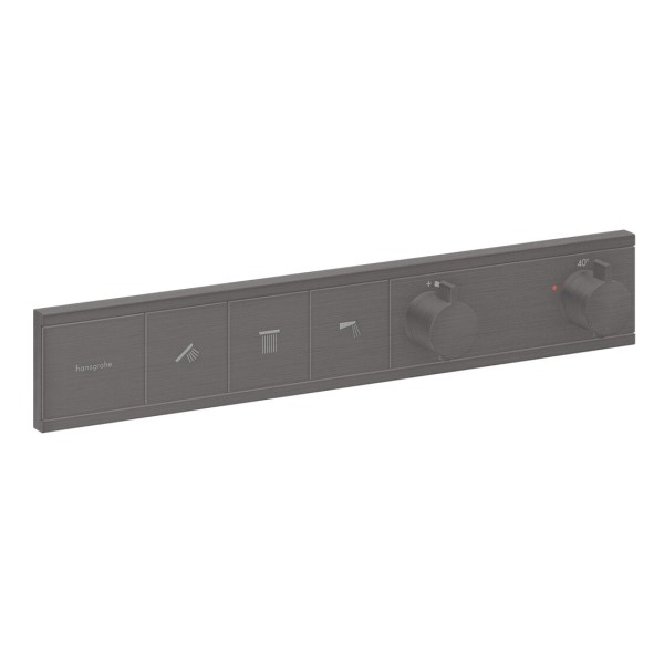 Термостат прихованого монтажу RainSelect на 3 клавіші, Brushed Black Chrome (15381340)