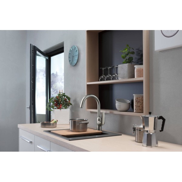 Смеситель M421-H220 для кухни (71802800) Stainless Steel Finish