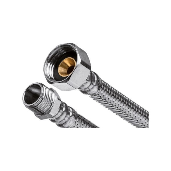 Шланг для воды в оплетке из нерж. стали, в/с, 1/2 x 3/8, 40 см, Invena WS-07-040 Invena