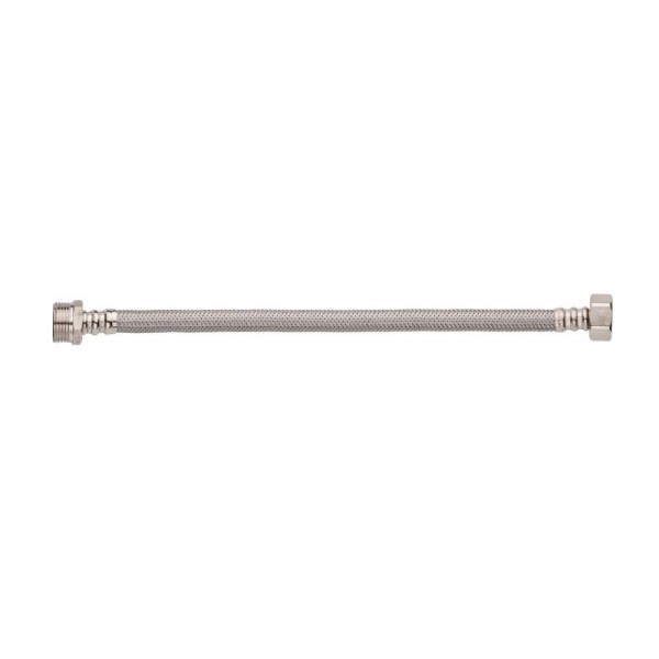 Шланг для воды в оплетке из нерж. стали, в/с, 1/2 x 3/8, 40 см, Invena WS-07-040 Invena