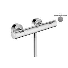 Змішувач з термостатом для душу Ecostat Fine, Brushed Black Chrome  (13324340) ECOSTAT FINE Сантехніка Hansgrohe