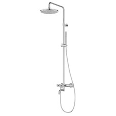 SMART CLICK система душова (термостат для ванни, верхній душ 255 мм коло латунь, ручний душ стік латунь 2 режими, шланг 180 см), хром