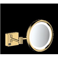 AddStoris Зеркало для бритья с LED освещением Polished Gold Optic (41790990)