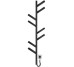 DPR117025000B Рушникосушка електрична, 1170х250мм, Albero, матеріал чорна сталь, к/т прихованого підключення, колір чорний матовий (1 сорт)