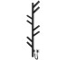 DPR117025000B Рушникосушка електрична, 1170х250мм, Albero, матеріал чорна сталь, к/т прихованого підключення, колір чорний матовий (1 сорт)