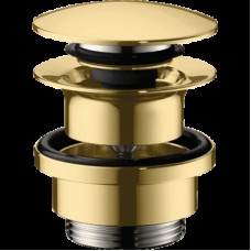 Донний клапан для умивальників з переливом push-open Polished Gold Optic (50100990)