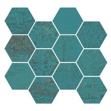 G-2143 METALLIC GREEN NAT MOS HEX 28x30 (мозаїка) G-2143 METALLIC GREEN NAT MOS HEX 28x30 (мозаїка)