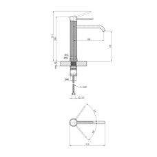 Смеситель для раковины KRP Edelstahl Berg-GRP010-3 Смеситель для раковины KRP Edelstahl Berg-GRP010-3