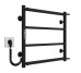 Рушникосушарка електрична Ladder П4 400х500 Deffi нержавіюча сталь (Чорний, JD03, Ліве підключення) 