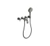 Смеситель Axor Citterio 222 Cross для врезной ванны со стены на 3 отверстия, Polished Black Chrome 39447330