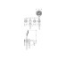 Смеситель Axor Citterio 222 Cross для врезной ванны со стены на 3 отверстия, Polished Black Chrome 39447330