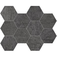 Мозаика (21.2x26.5) FZ7T6FS161 Malla Hexagono Negro - Norfolk из коллекции Norfolk Norfolk Керамическая плитка Roca