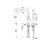 Смеситель для мойки настольный с вытяжным душем DUERO BASIC, inox 6623-110-22