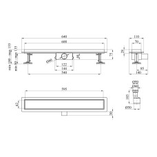 Трап линейный KRP Eifel F60 Fliese Трап линейный KRP Eifel F60 Fliese