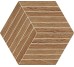 Мозаика Ndw Esagona Bacchette Walnut - 35x40 NDW557N Nordic Wood из коллекции Nordic Wood NovaBell