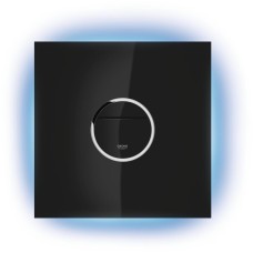 Кнопка смыва Veris Light с LED черная с подсветкой, бесконтактный смыв (38915KS0)