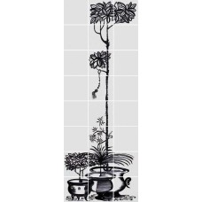 Декор (60x160) Cuban Black 5 Bianco Extra - Cuban Black з колекції CubanBlack