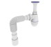 Сифон OPTIMUM 11/4″*40 з литим випуском, з гофротрубою 40*40/50 OPTI-12043 OPTIMUM
