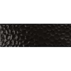 UNIK R90 BUBBLES BLACK GLOSSY 30x90 (плитка настенная, декор) B43