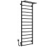 Рушникосушарка електрична Трапеція з полицею П15 500х1500 Deffi нержавіюча сталь (Чорний, JD03, Ліве підключення) 