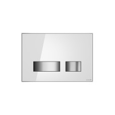 Кнопка смыва MOVI, стекло (для инсталляционных систем Link, Hi-tech, AQUA 02, AQUA 22), белая