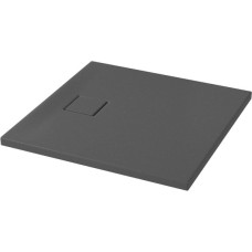 СЕТ B454 душовий  піддон квадратний TAKO SLIM 80x4 сірий матовий + сифон