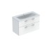 Тумба +  умивальник SELNOVA SQUARE SLIM, 100 см, білий глянець (501.244.00.1)