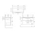 Тумба +  умивальник SELNOVA SQUARE SLIM, 100 см, білий глянець (501.244.00.1)
