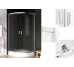 Душова кабіна півкругла SUVIA 2D R55 90x90х190 скло satin ACTIVE SHIELD 5мм, захисне покриття