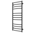 Полотенцесушитель водяной Классик Элит П12 400х1200 Deffi нержавеющая сталь (Черный, Боковое левое подключение)
