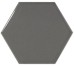 Плитка (12.4x10.7) 21913 Hexagon dark grey Eq-10S - Scale из коллекции Scale Equipe