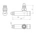 Комплект кутових круглих кранів для радіаторів комплект 2 шт білий мат, UA