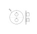 Зовнішня частина термостатичного змішувача прихованого монтажу RONDO ванна/душ, brushed brass  (100367912)