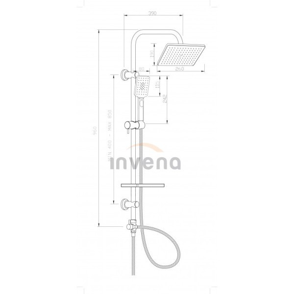 Душевая система Invena Nyks AU-32-001 Душевая система Invena Nyks AU-32-001 Invena