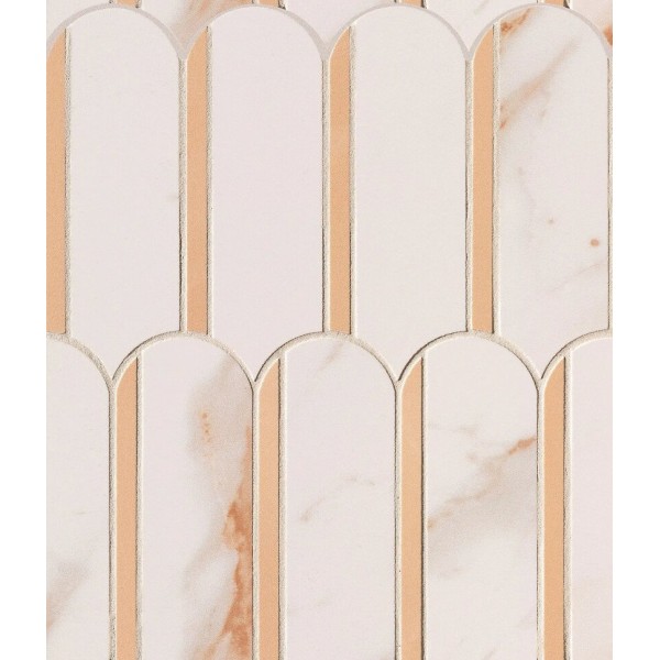 Мозаїка 28.2x31 fQKO Roma Gold Calacatta Oro/Onice Miele Archs Mosaico FAP Roma Gold з колекції Roma Gold FAP