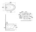 CLOSC3901WH + CLOWC1446AWHA CLOUD Унитаз подвесной с крышкой Duroplast, SLIM, Soft Close, Quick Release, безободковый, белый глянец (1 сорт)
